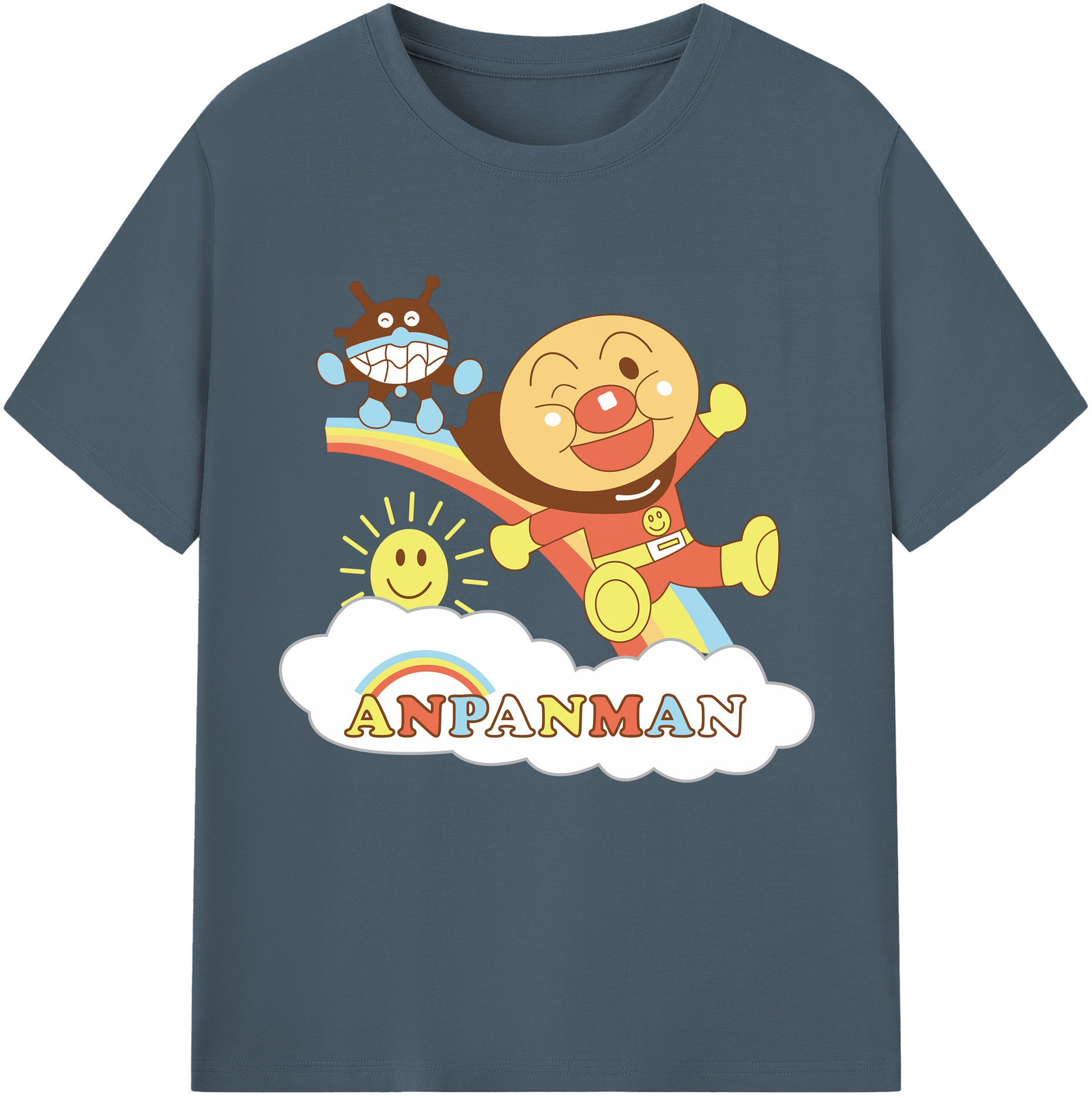 （画像用） アンパンマン Anpanman 綿100％半袖Tシャツ（フロントプリント）